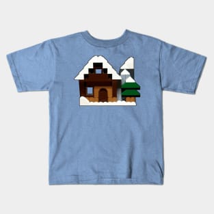 Brick Creations - Winter Cabin Kids T-Shirt